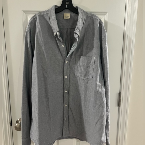 Baldwin Gray Casual Button Down Shirt - Picture 1 of 3